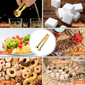 ANYTRP tea party dessert tongs for sugar cubes, cookies, and small bites.