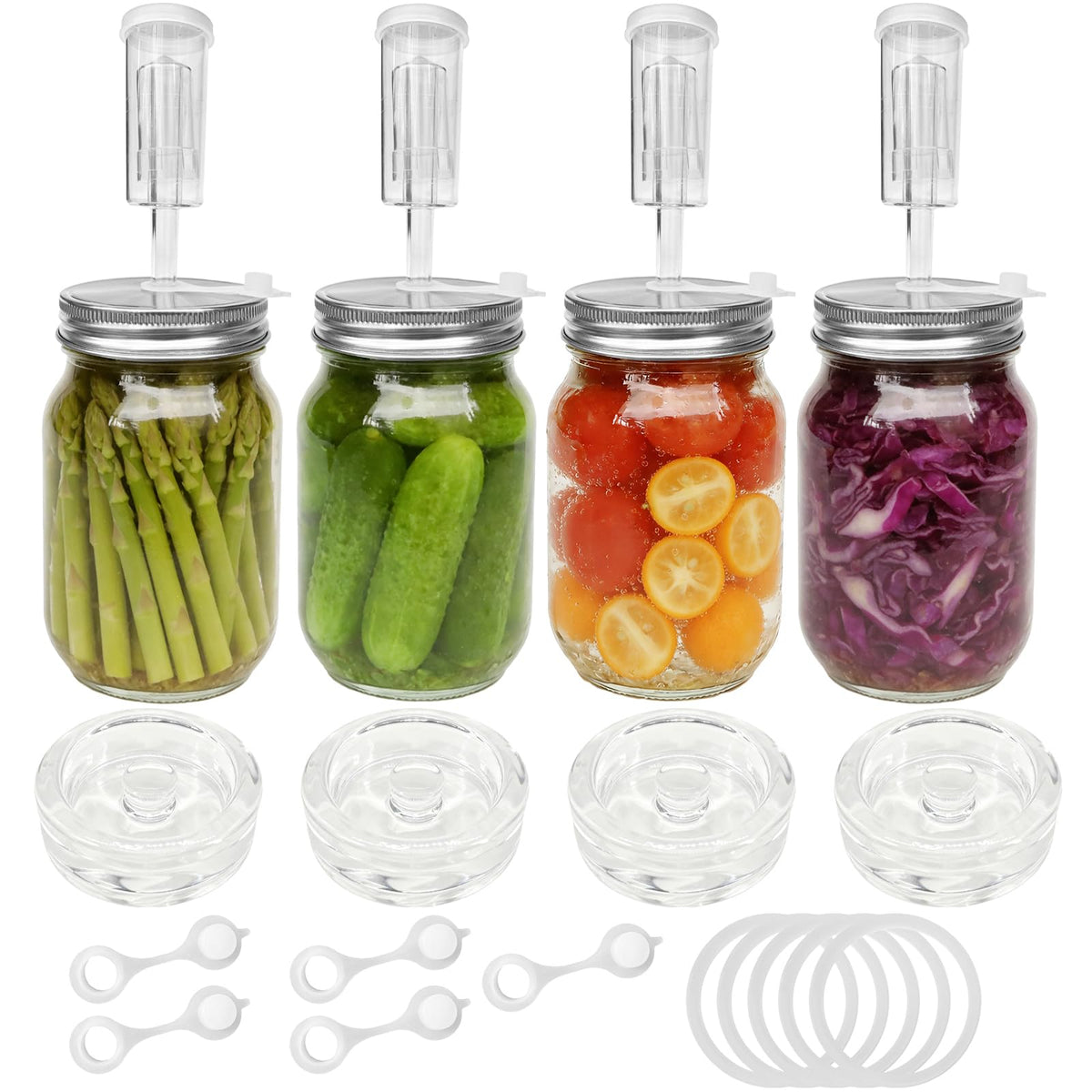 ANZHIRUOSU fermentation kit wide-mouth lids focused on easy jar use and airtight sealing