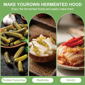 ANZHIRUOSU fermentation setup with pickles showcases convenient sauerkraut preparation