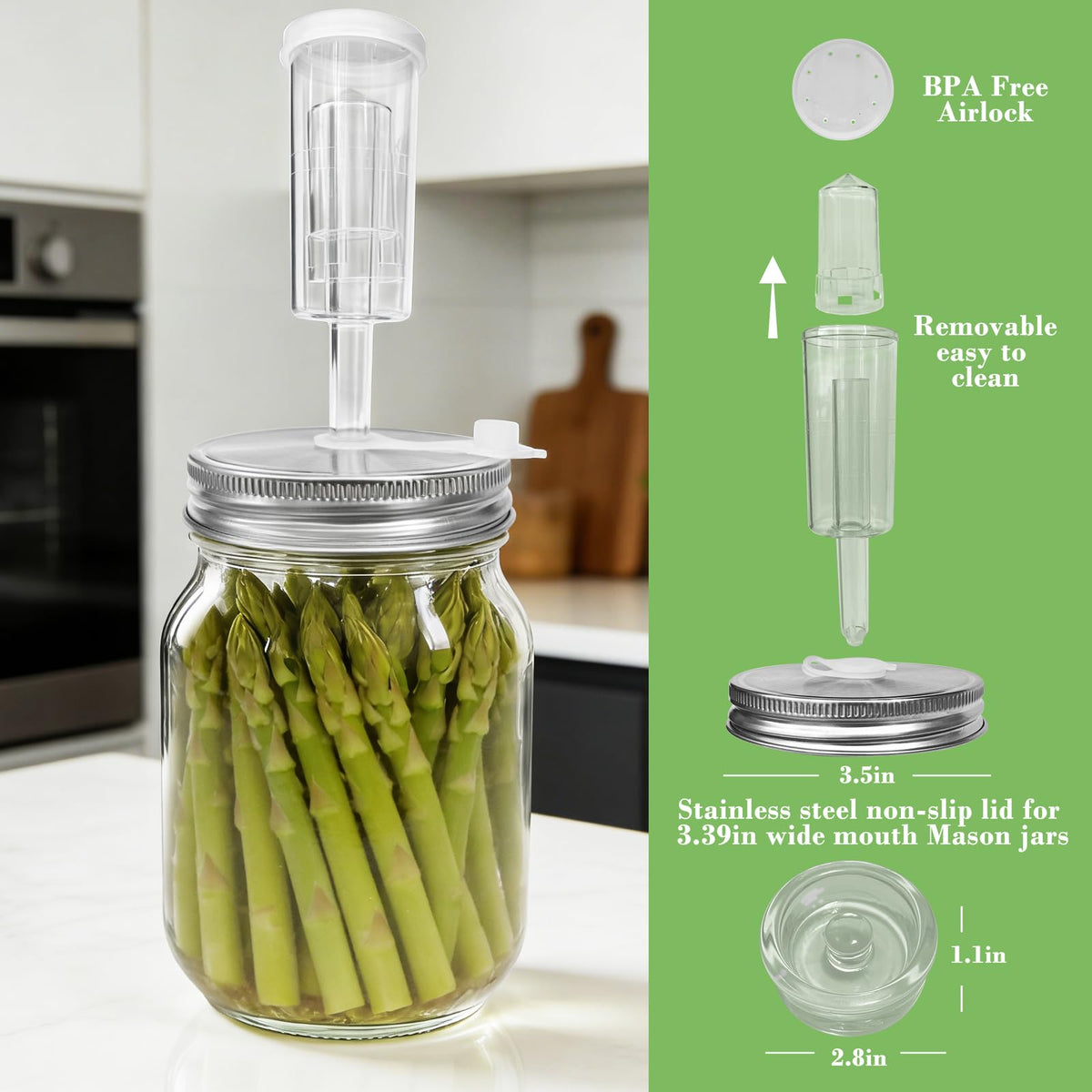 ANZHIRUOSU glass fermentation weights submerged for stable brining