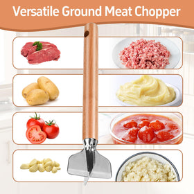 ANZIUS kitchen tool supports versatile meat, potato, and fruit prep.