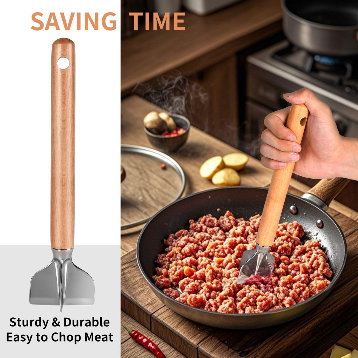 ANZIUS multi-function chopper for meat and potatoes with ease.