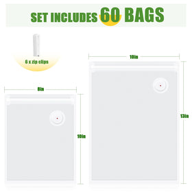 ANZKTOS vacuum sealer bags 10x13 for bulk portions and sous vide cooking.