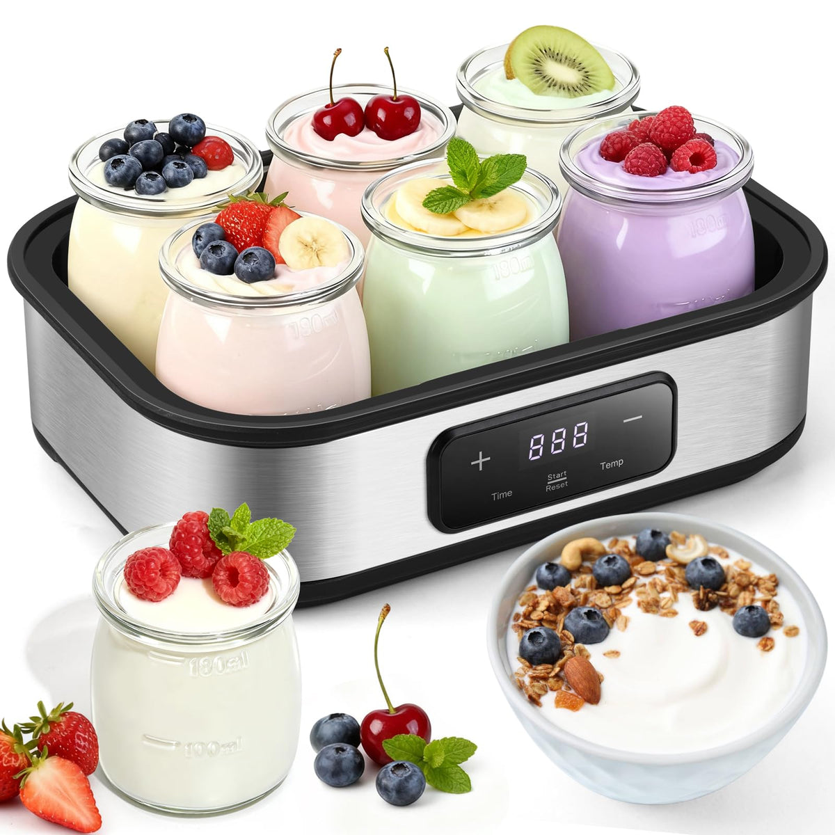 ANZKTOS yogurt maker temp control panel enables precise fermentation.