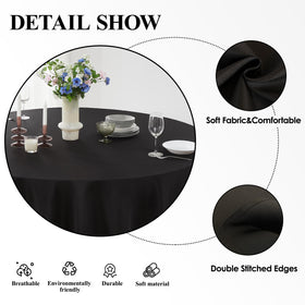 Party or picnic scene featuring Aocoz round tablecloth for versatile styling