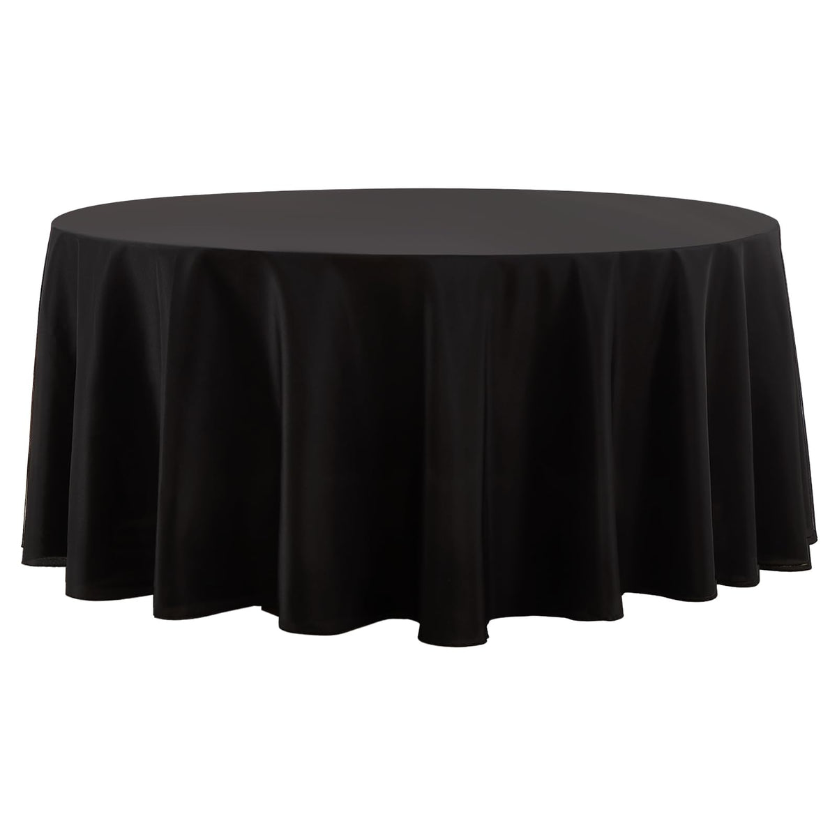 Aocoz round tablecloth on a dining table, enhancing ambiance for family meals