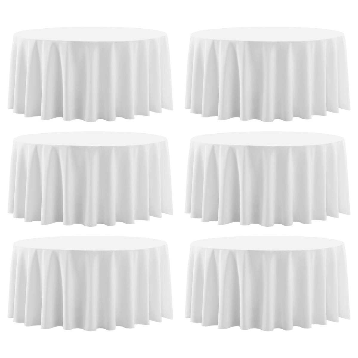 Aocoz round tablecloth 120inch pack on table for a clean dining setup.
