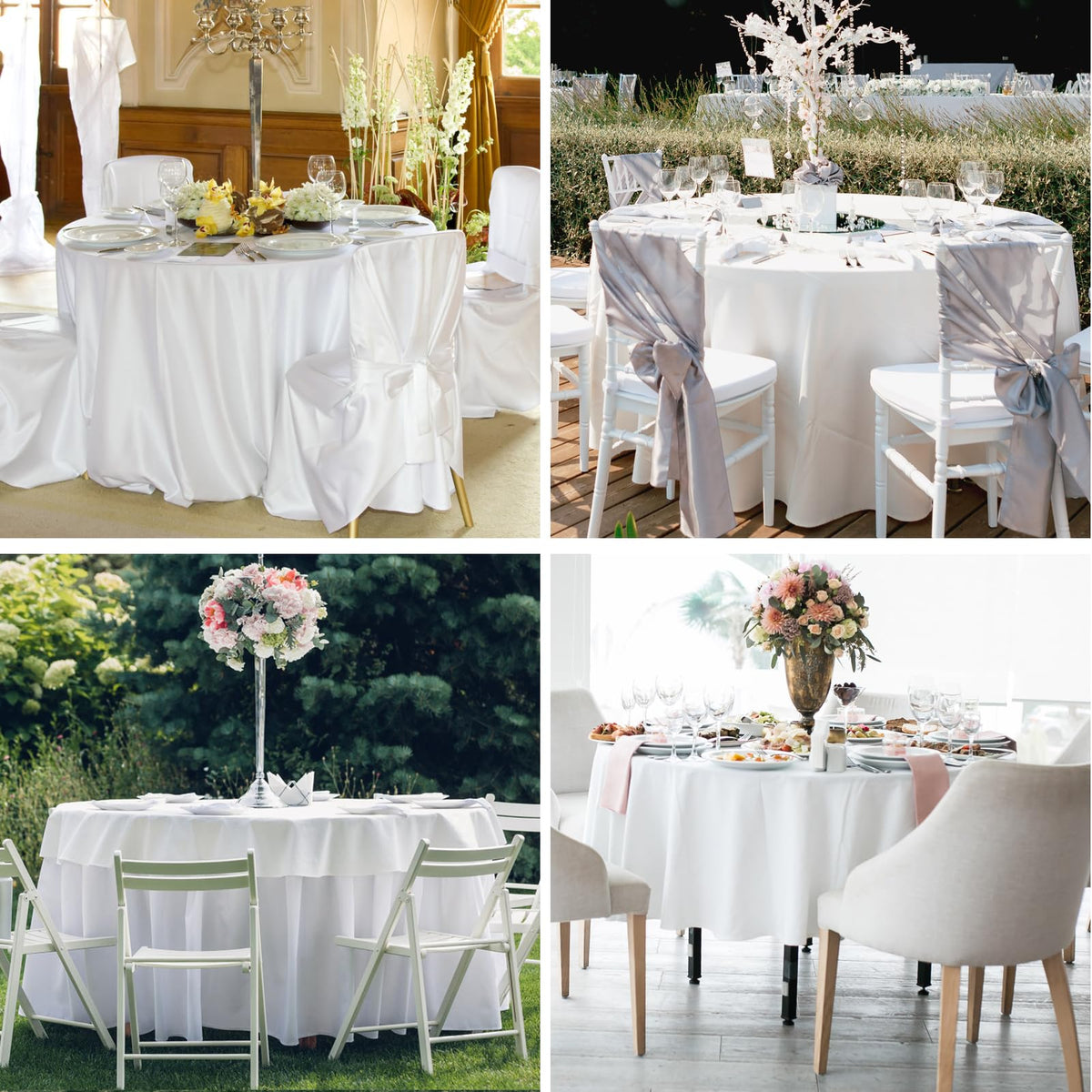 Aocoz round tablecloth easy-care cloth for events and daily dining