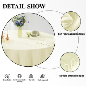 Aocoz ivory tablecloth used for crafts and family activities