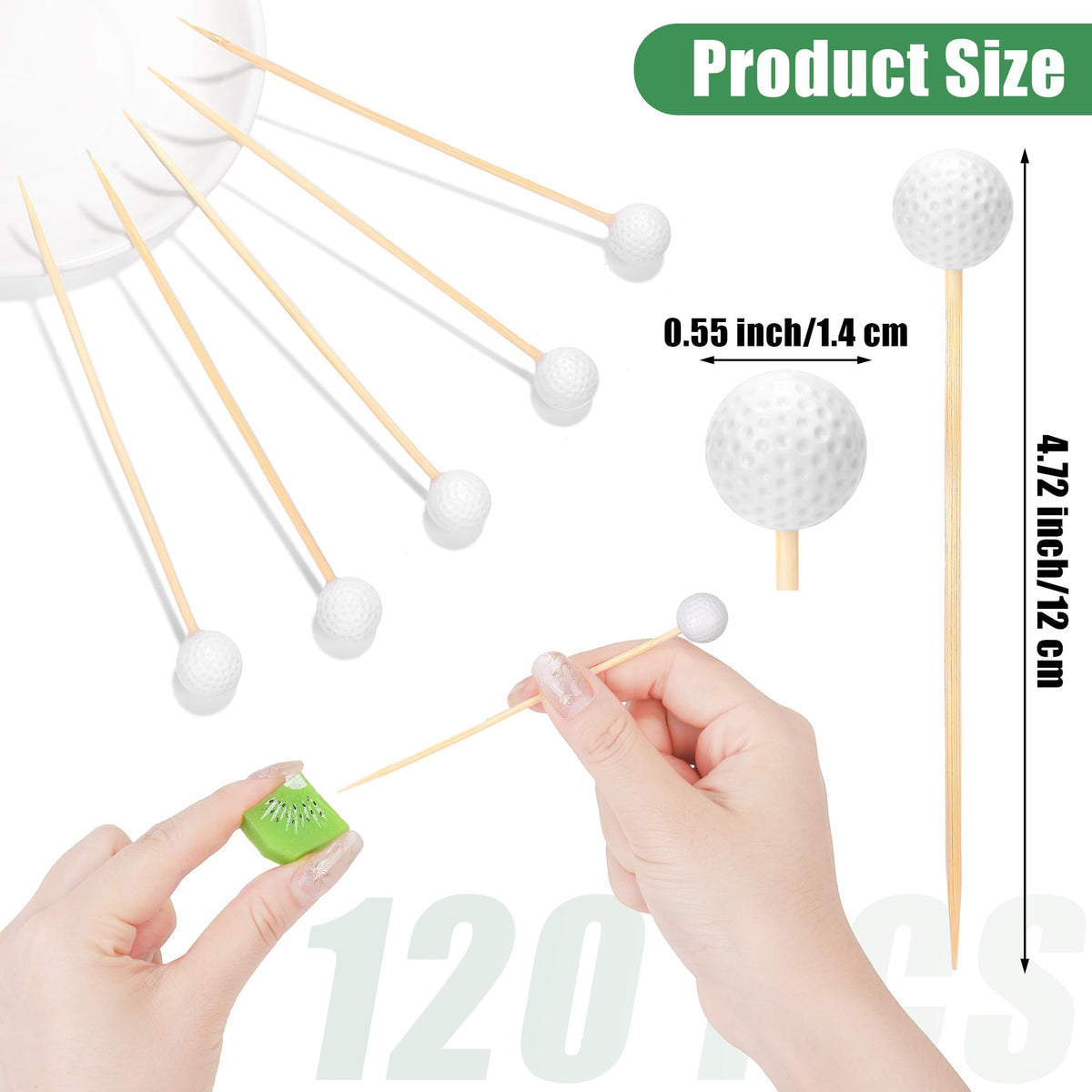 Aodaer 120-piece golf picks ready for daily use or entertaining guests.