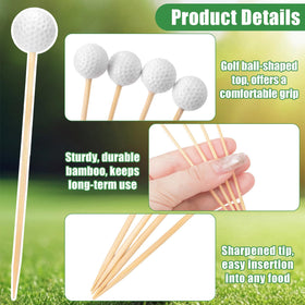 Aodaer 4.72-inch bamboo skewers with smooth finish for clean food piercing.