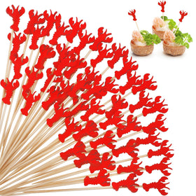 Aodaer crayfish picks with lobster handle add charm to lobster-themed parties.