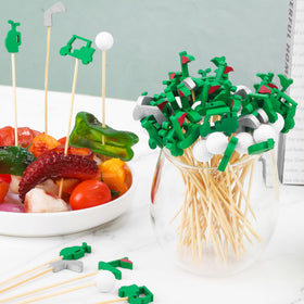 Aodaer finishing-flag picks provide a sporty accent for desserts.