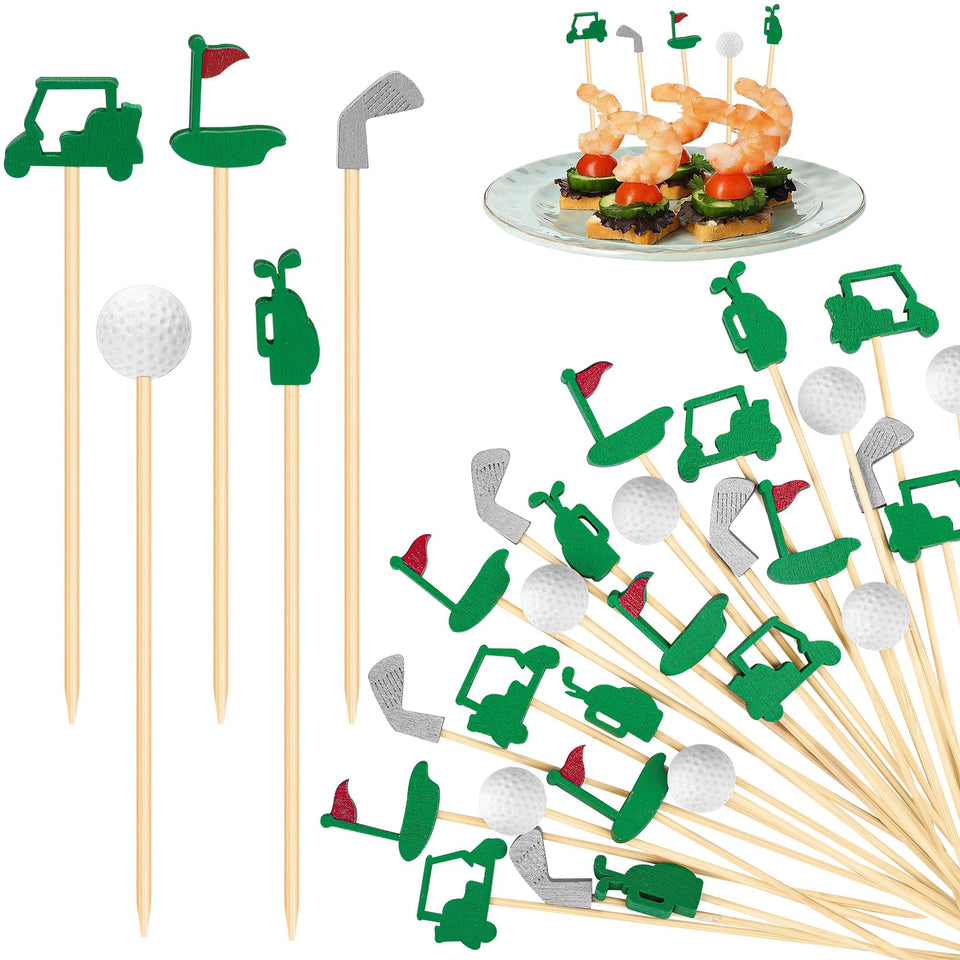 Aodaer golf-ball picks for elegant appetizers and golf-themed events.