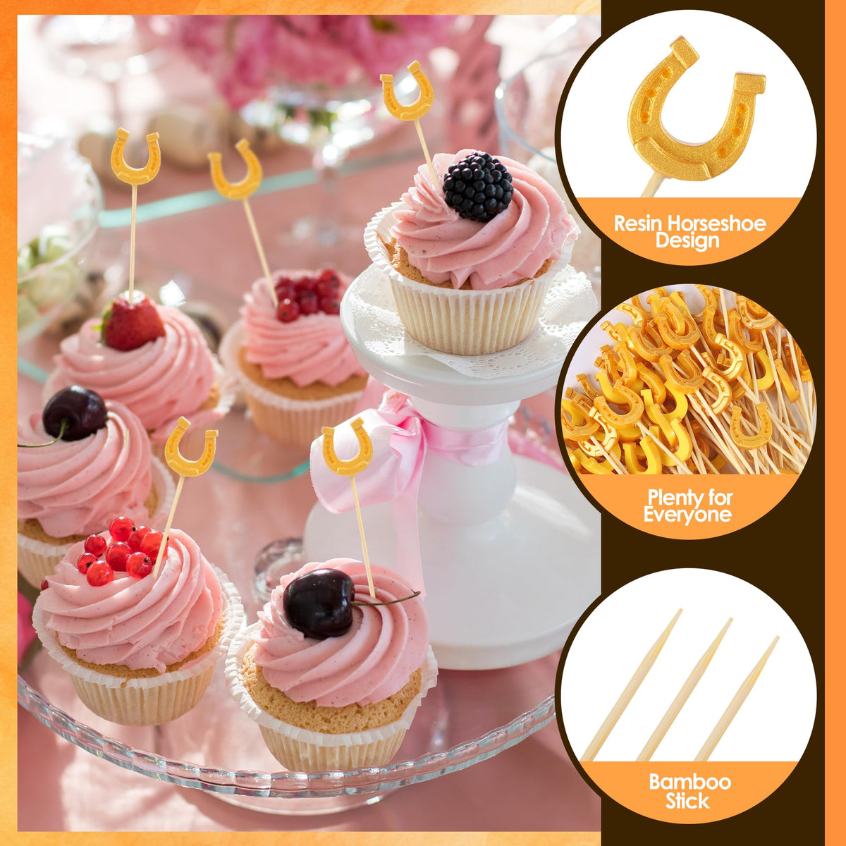 Aodaer 100-pack horse race skewers for streamlined derby party prep.