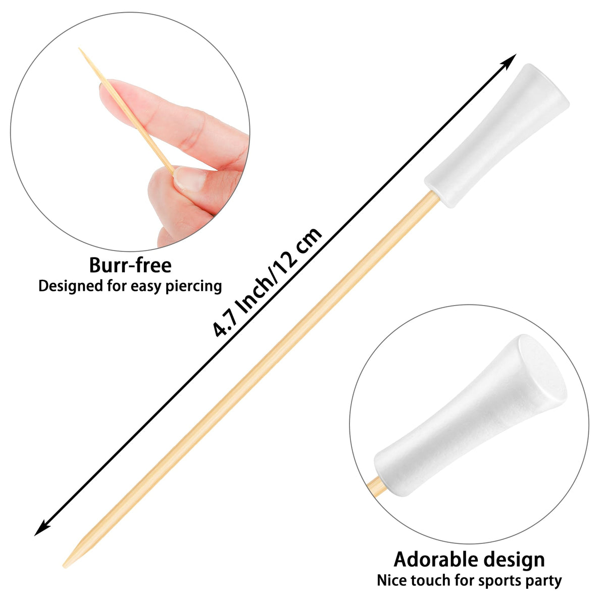 Aodaer wooden bamboo picks provide durable, eco friendly food decor