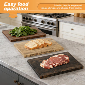 AODANC acacia wood boards durable and knife-scar resistant for everyday prep.