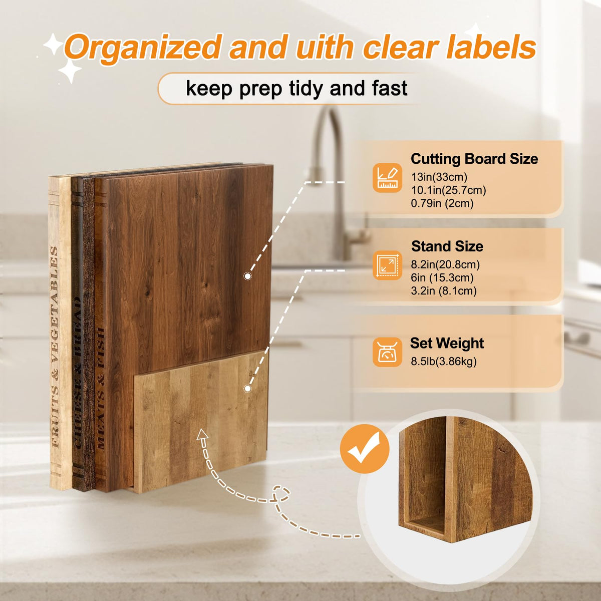 AODANC three-board display helps organize and elevate table presentation.