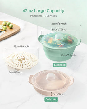 AODISTUCE steamer for vegetables and dumplings keeps texture and flavor intact.