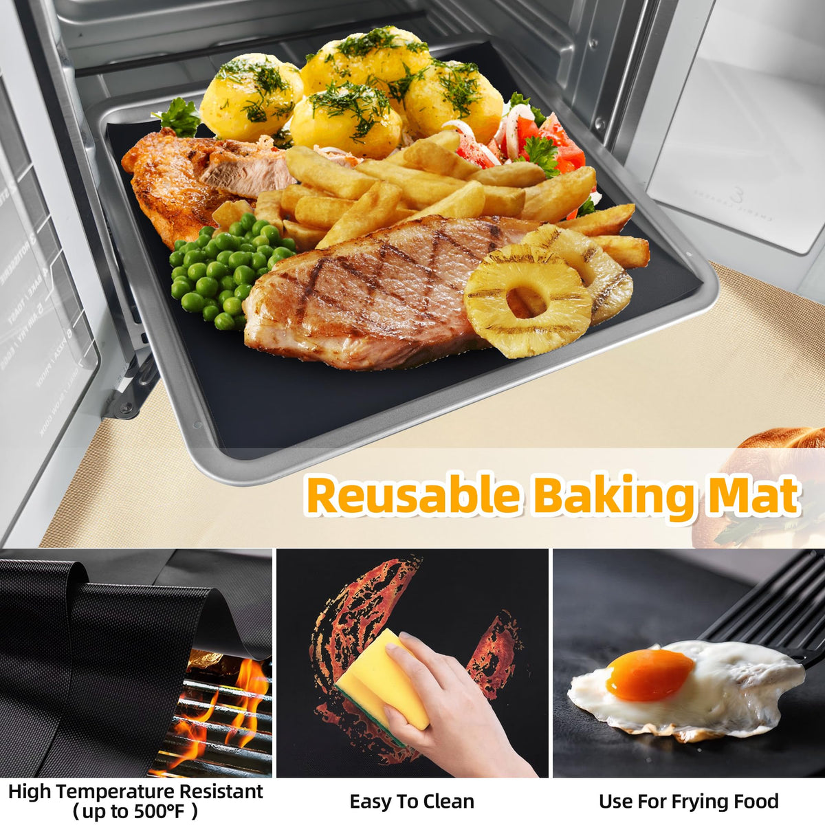AODPWEN dishwasher-safe air fryer accessories set for quick post-cook cleanup.