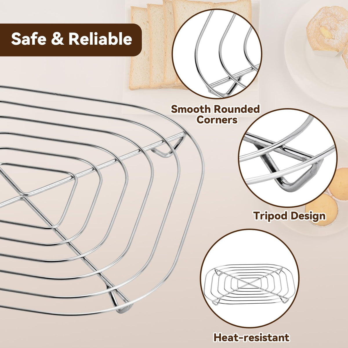AODPWEN easy-clean rack with smooth finish for quick maintenance
