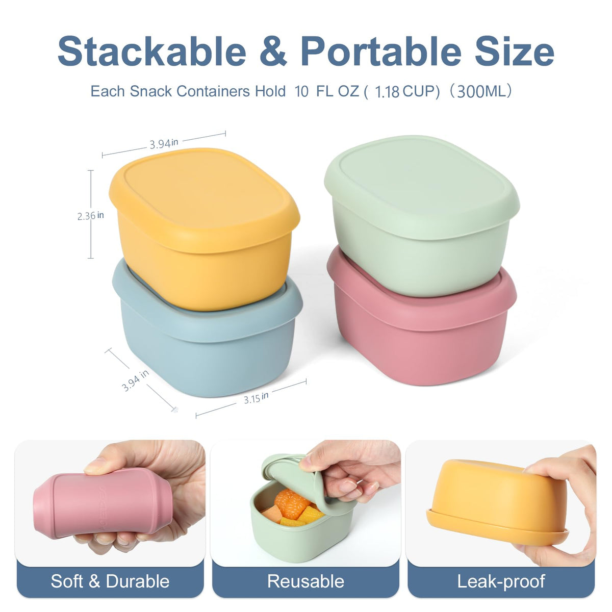 AOEDEO colorful kid-friendly lunch containers keep snacks organized at daycare
