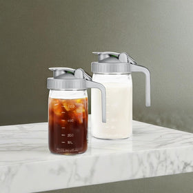 AoeJarry coffee creamer jar 32oz for quick fridge-ready beverages.