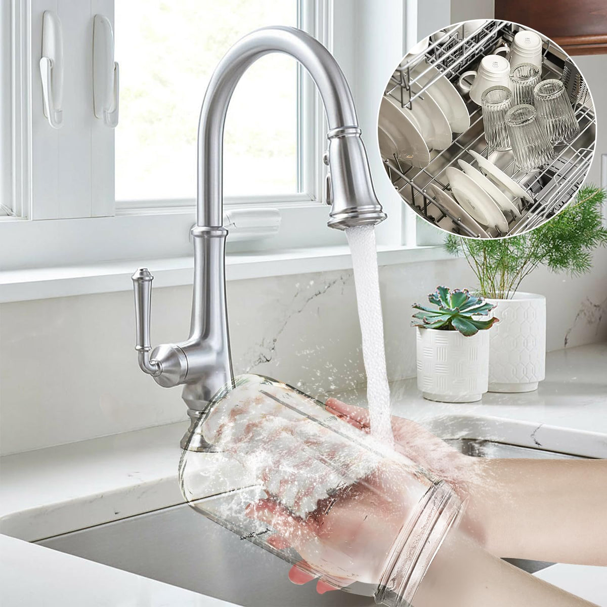 AoeJarry dishwasher-safe jar for easy cleanup after meals.