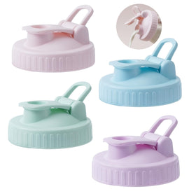 AoeJarry wide-mouth lid 4-pack with flip-top pour spout for mess-free use