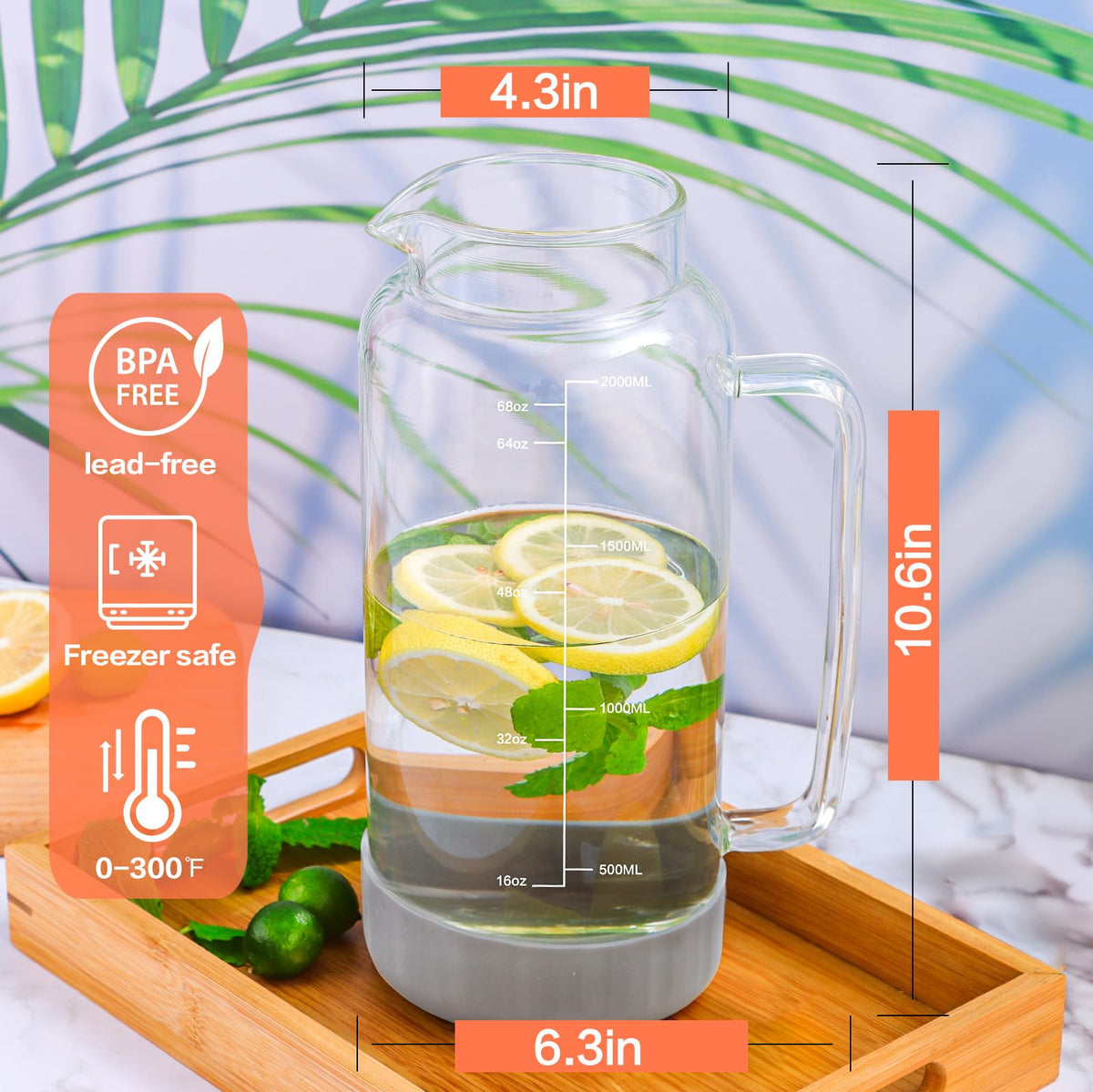 Aofmee borosilicate glass withstands temperatures for hot or cold drinks.