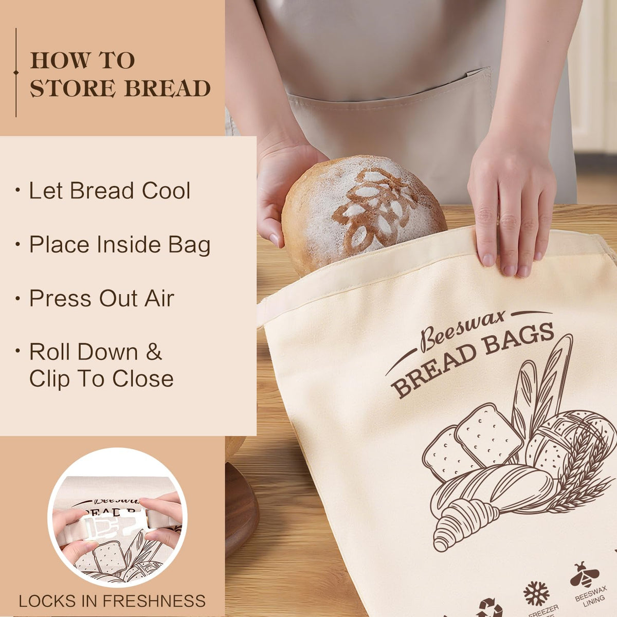 Aofmee beeswax bread bag duo pack is gift-ready