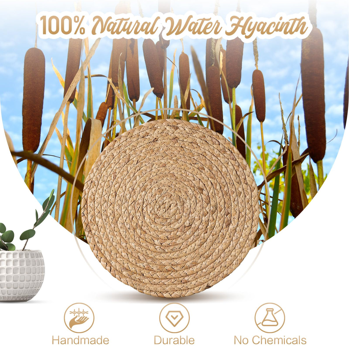 Aofmee boho rattan placemats showcase woven texture for rustic dining.
