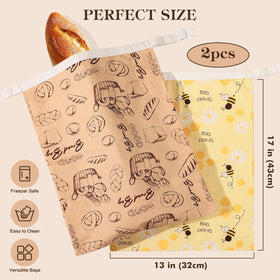 Aofmee bread bags buckle-closure in use.