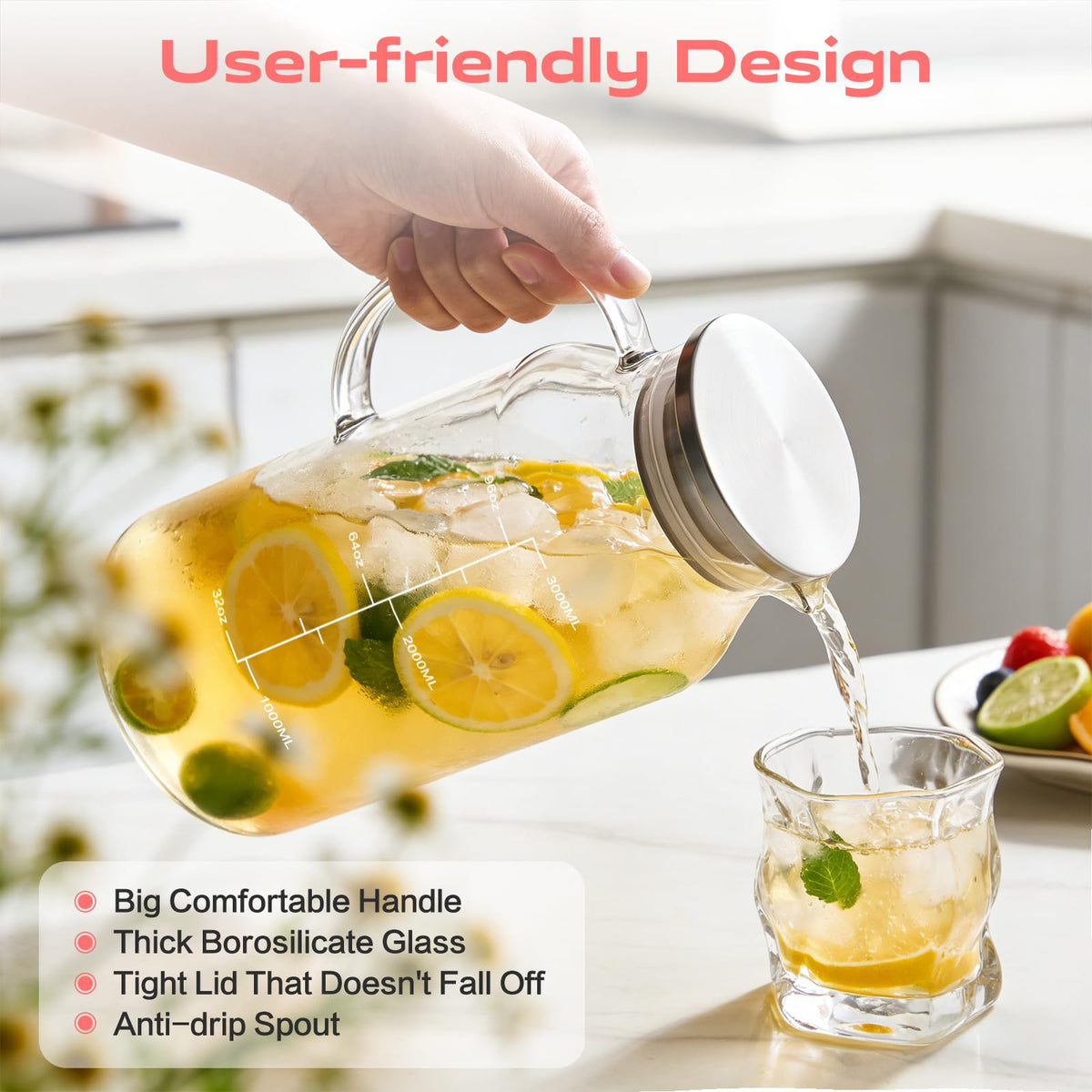 Aofmee dishwasher-safe pitcher for easy post-use cleanup