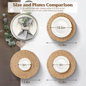 Aofmee natural-tone placemats add subtle elegance to any table.