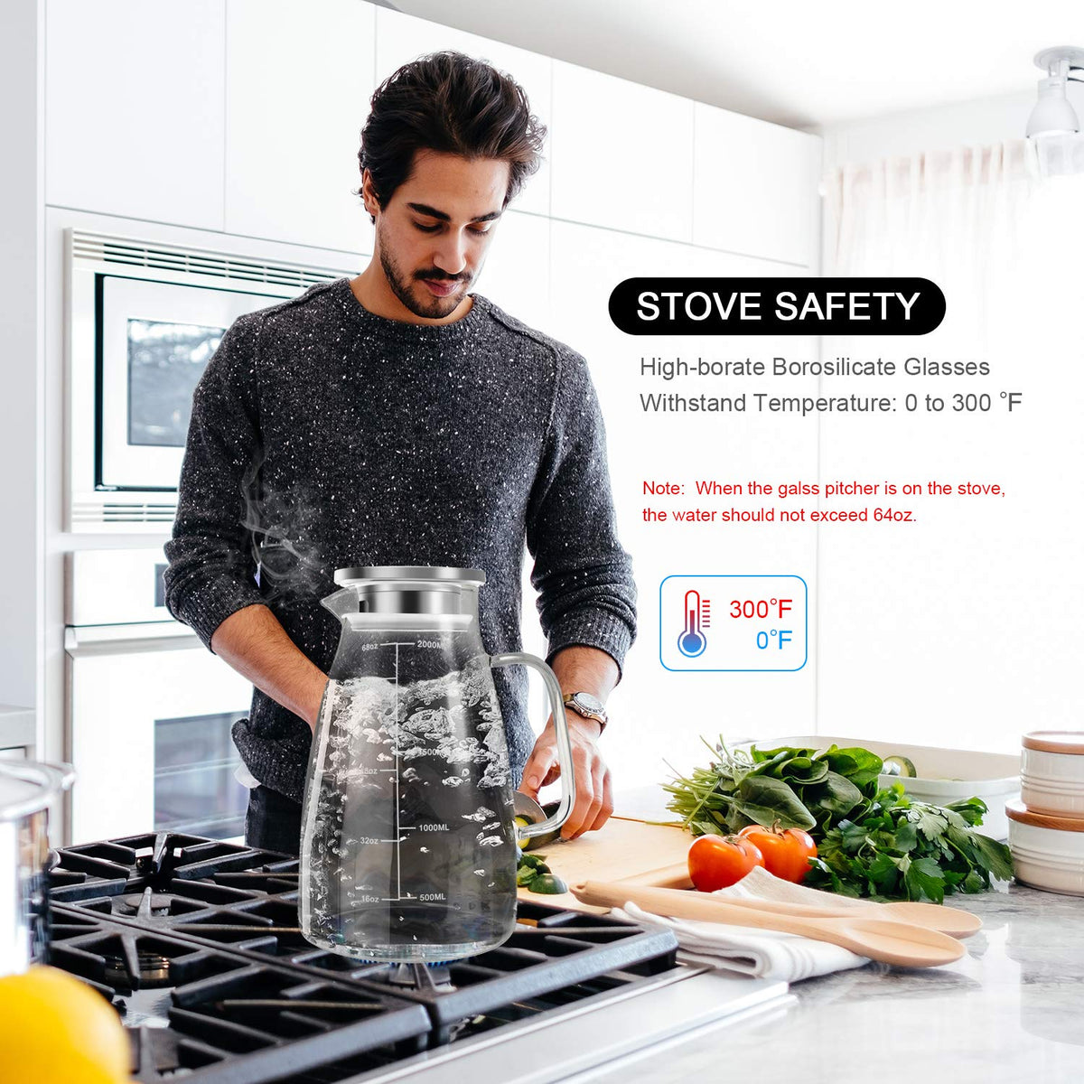 Aofmee pitcher with drip-proof spout keeps pouring clean.