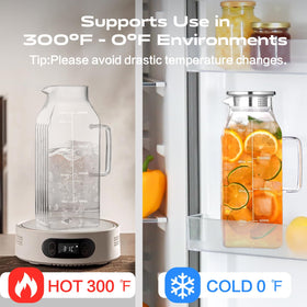 Aofmee pitcher with two openings strainer for tea or fruit filtration.