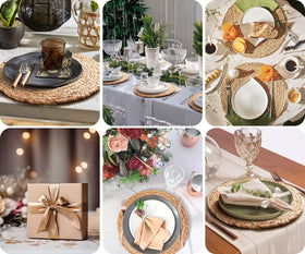 Aofmee round placemats set elevates gatherings and holidays.