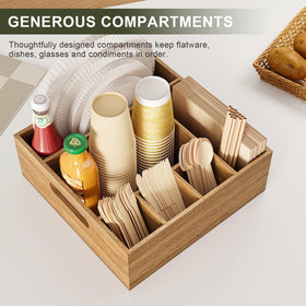 Aofure Acacia Wood Caddy adds rustic charm to weddings and holidays