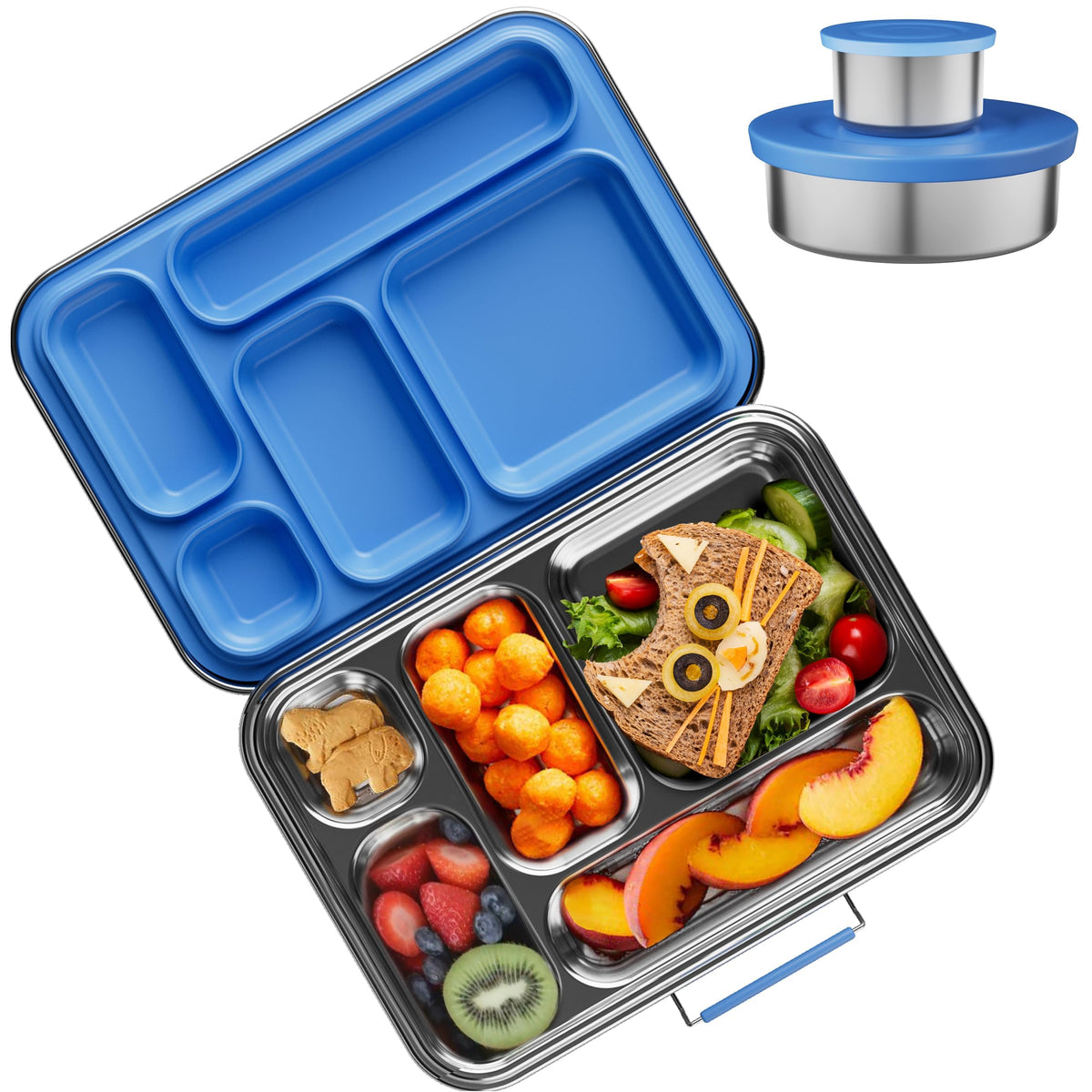 AOHEA bento box lid secure demonstrates leak prevention on the go