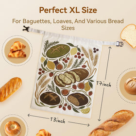 AOILONLI organic cotton bags offer plastic-free, sustainable bread storage.