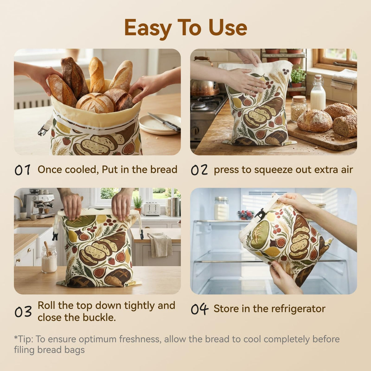 AOILONLI easy-clean design supports quick maintenance after baking.