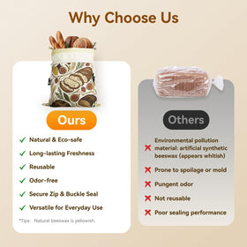 AOILONLI reusable bags help reduce kitchen plastic waste.