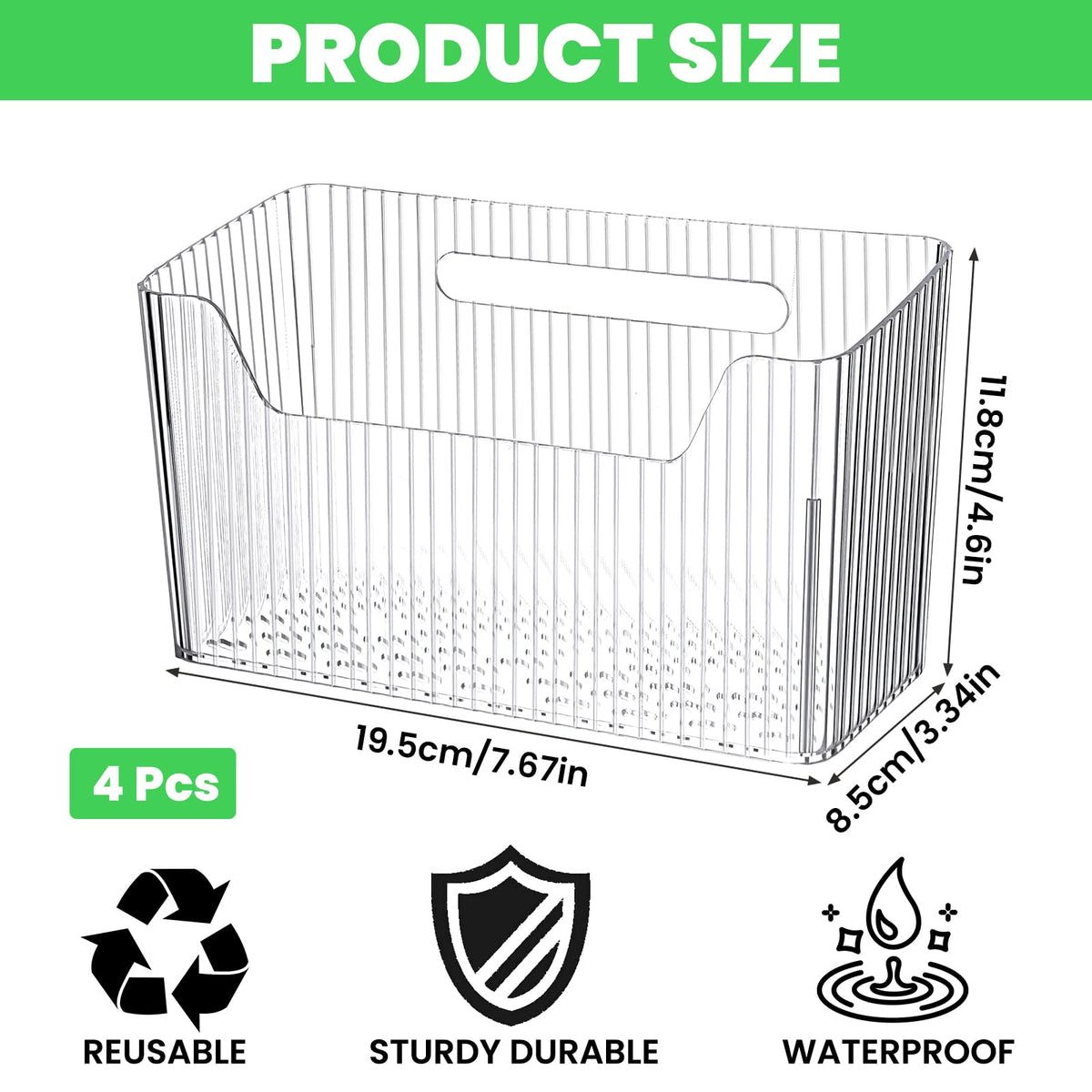AojSup drain-hole cabinet bin keeps contents dry on inside doors