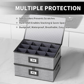 Aokeyee box featuring sturdy handles, dual zippers, and a label slot for easy access