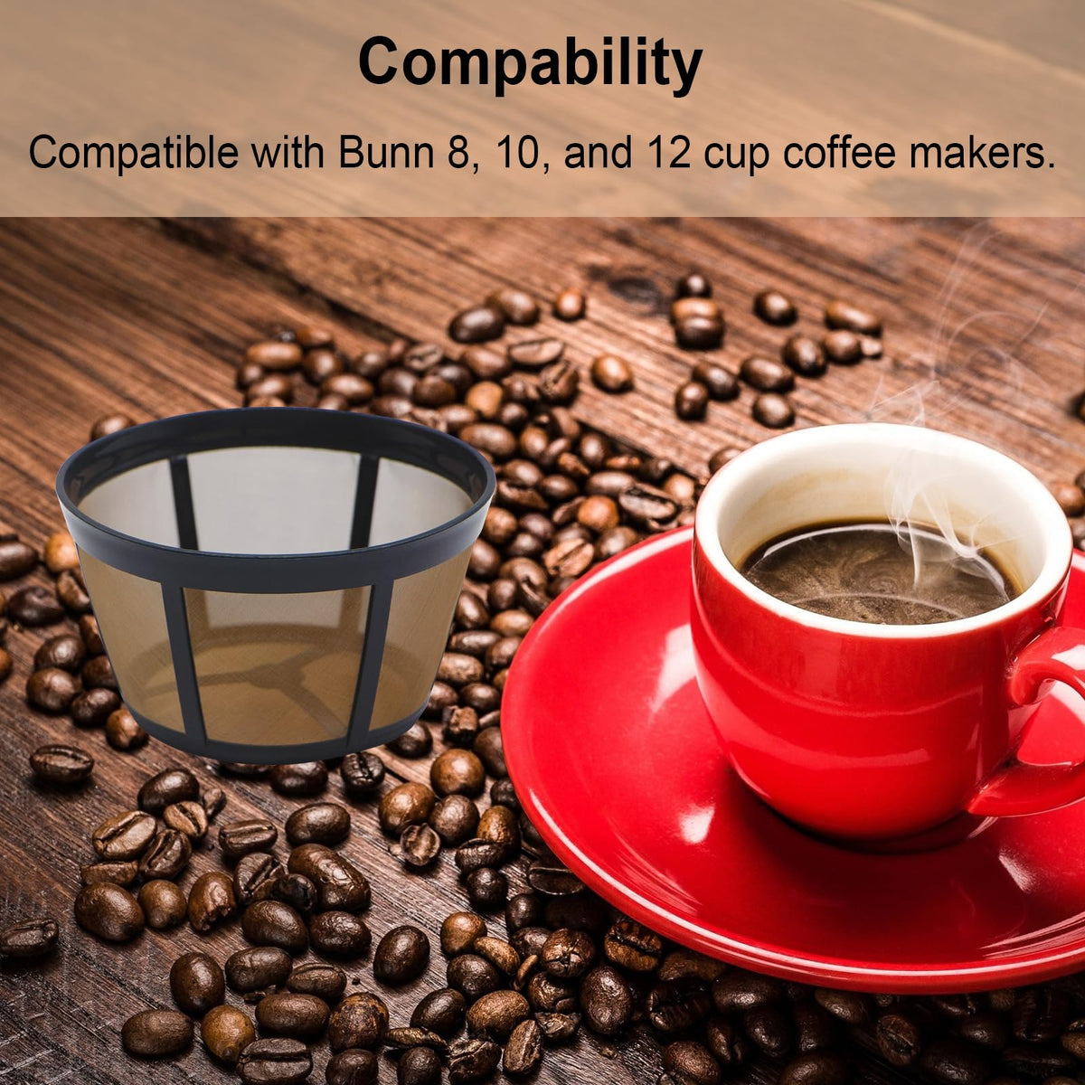 Aolleteau stainless steel mesh filter for durable, BPA-free filtration.