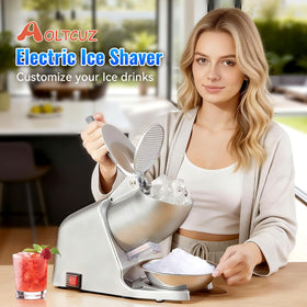 AOLTCUZ ice shaver compact design fits on kitchen counters and small cafes.