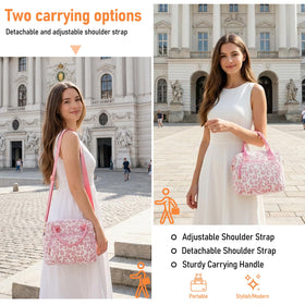 Aomeskoitoy lunch bag shows soft corduroy texture ideal for daily carry.