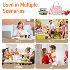Aomeskoitoy lunch bag leakproof lining keeps contents protected.