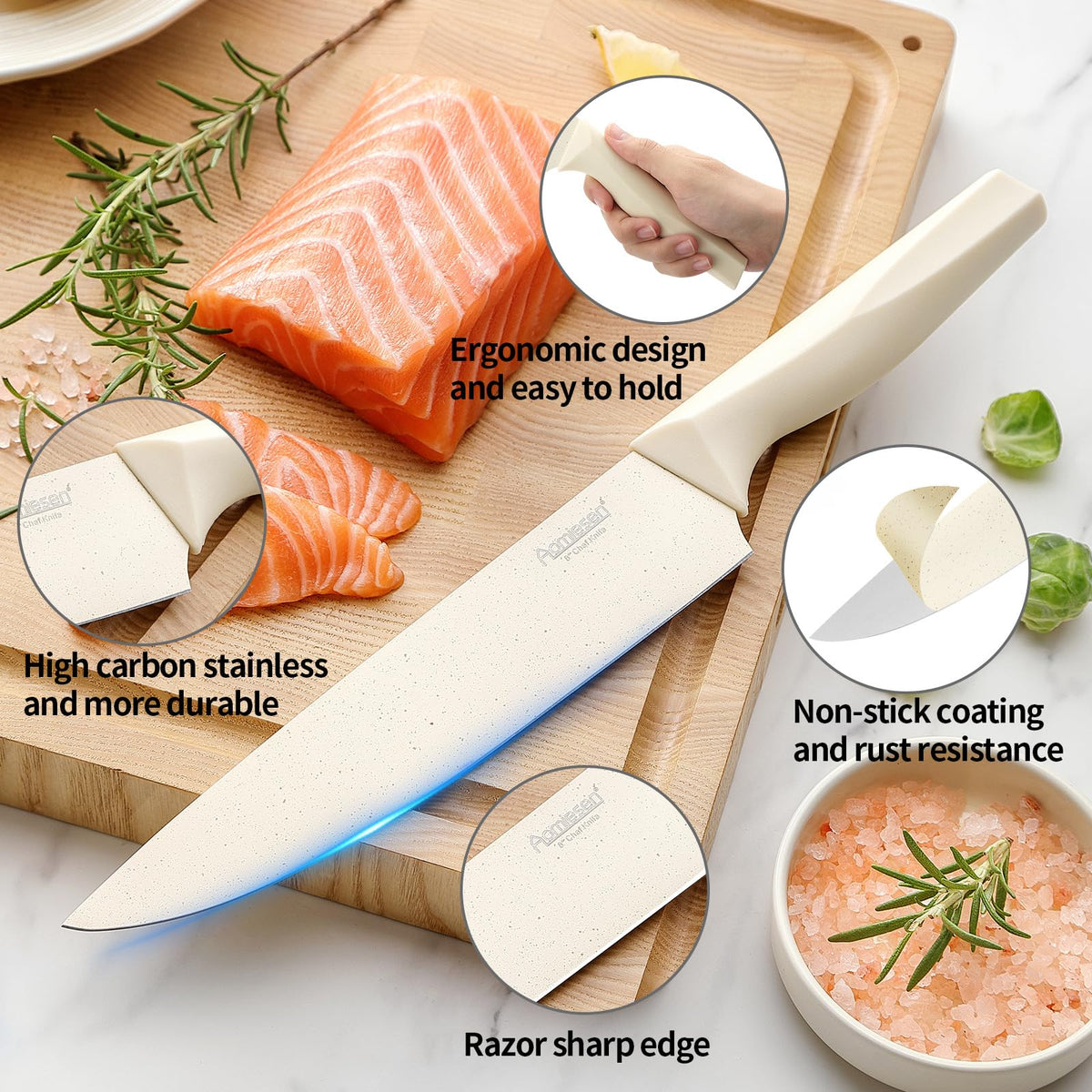 Aomiesen fruit knife 3.5-inch for precise peeling and trimming